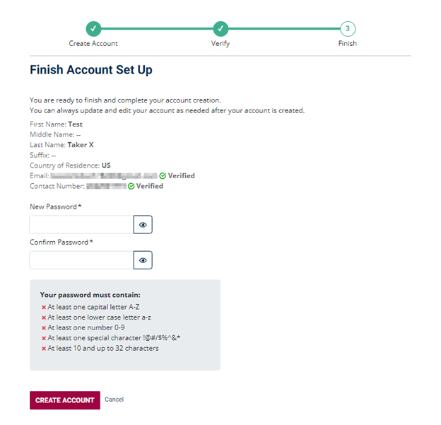 tt account setup step 10